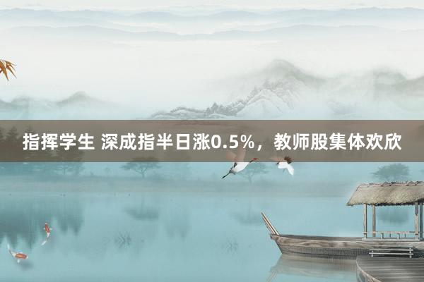 指挥学生 深成指半日涨0.5%，教师股集体欢欣