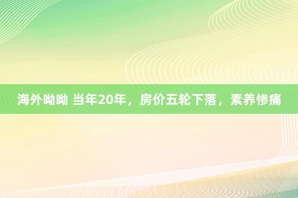 海外呦呦 当年20年，房价五轮下落，素养惨痛