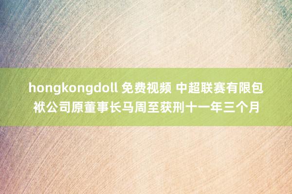 hongkongdoll 免费视频 中超联赛有限包袱公司原董事长马周至获刑十一年三个月